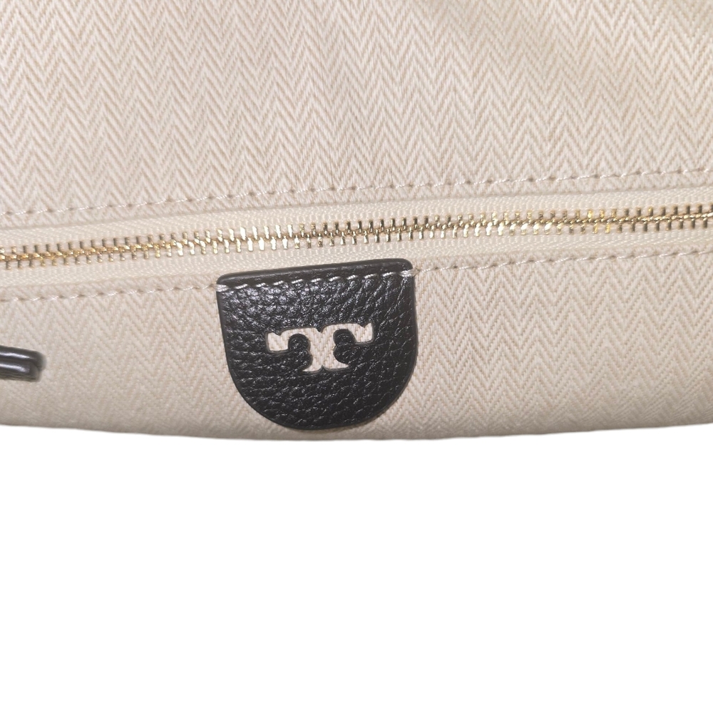 Tory Burch Black Leather Tote Bag NWOT All Hardware In Plastic.Dust Bag + COA - Picture 9 of 12